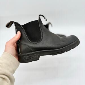 Blundstone Classic Black Leather Pull-On Chelsea Boots Women's Size 6.5